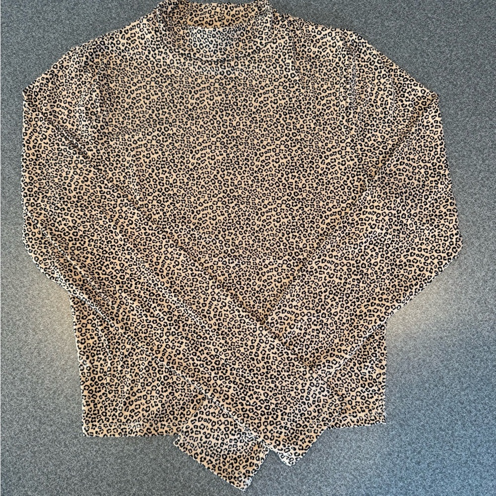 Gaze Women’s Cheetah Print Long Sleeve Shirt - Brown and Black